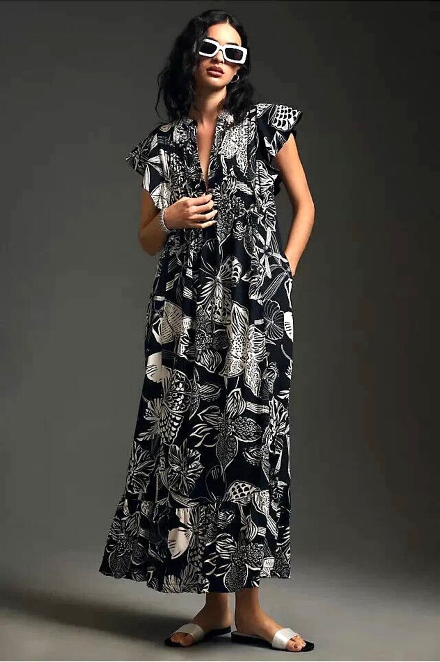 Maeve Anthropologie Cassandra Maxi Dress size small